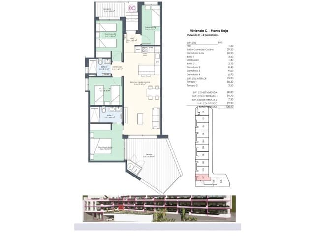 4 soverom Leilighet til salgs i Benijófar med svømmebasseng - € 319 000 (Ref: 10024051)
