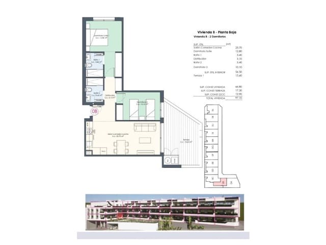 4 soverom Leilighet til salgs i Benijófar med svømmebasseng - € 319 000 (Ref: 10024051)