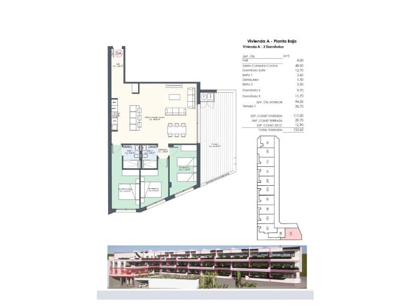 4 soverom Leilighet til salgs i Benijofar med svømmebasseng - € 319 000 (Ref: 10024051)