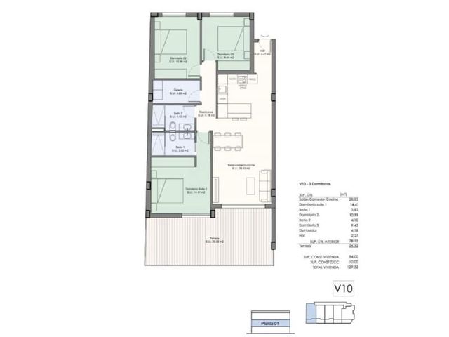 2 Zimmer Apartment zu verkaufen in Benijófar mit Pool - 275.000 € (Ref: 10024053)