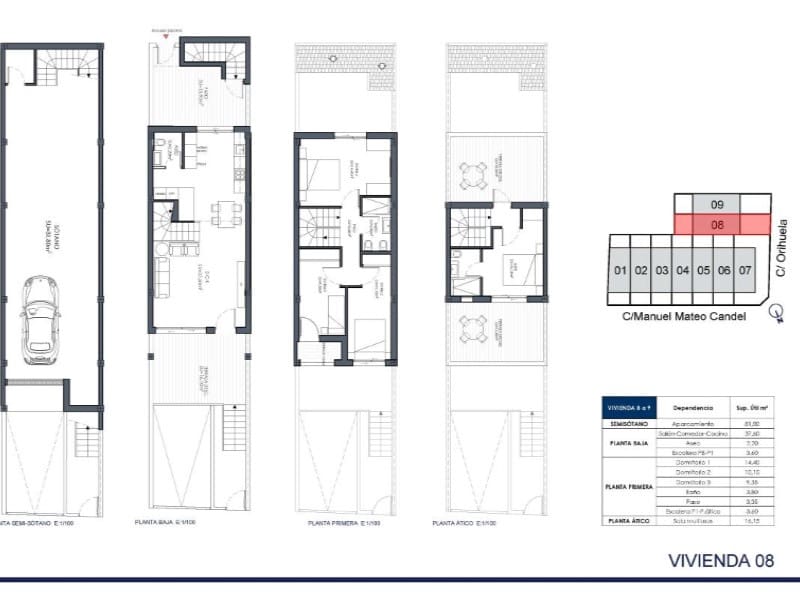 Pareado de 3 habitaciones en Rafal en venta con piscina - 295.000 € (Ref: 10038930)