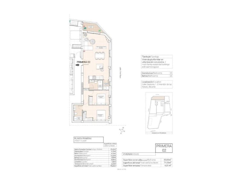 2 bedroom Apartment for sale in Hondon de las Nieves with pool garage - € 220,000 (Ref: 10041026)