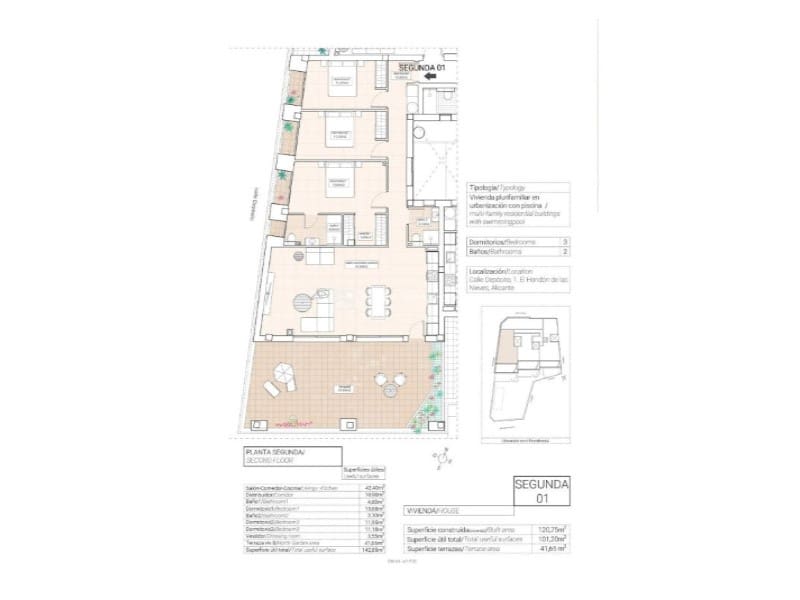 2 bedroom Apartment for sale in Hondon de las Nieves with pool garage - € 220,000 (Ref: 10041026)