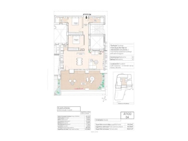3 sovrum Lägenhet till salu i Hondón de las Nieves med pool garage - 305 000 € (Ref: 10041027)