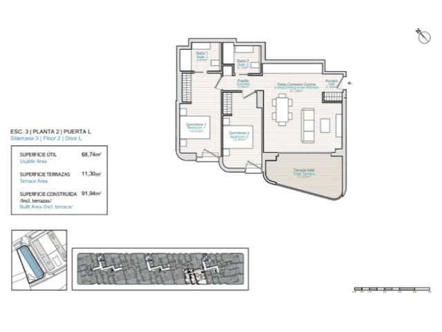 2 soveværelse Lejlighed til salg i Platja Vila Joiosa - Platja de Torres, La Villajoyosa / Vila Joiosa med swimmingpool garage - € 370.000 (Ref: 10042953)