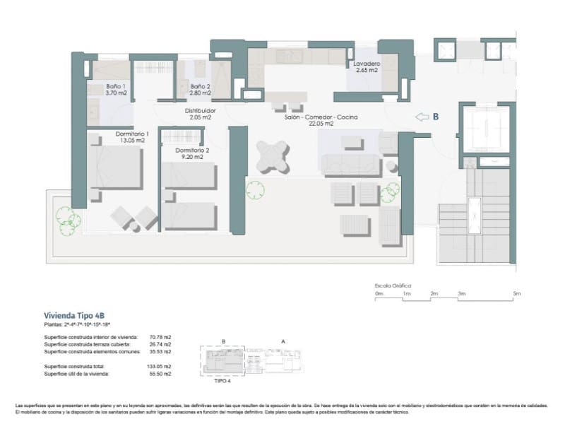 2 soveværelse Lejlighed til salg i Benidorm med swimmingpool garage - € 406.050 (Ref: 10042988)