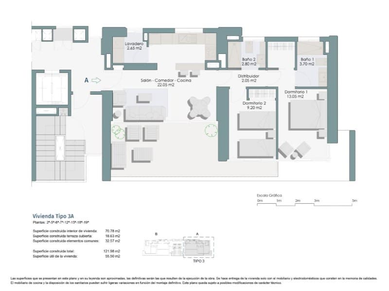 2 soveværelse Lejlighed til salg i Benidorm med swimmingpool garage - € 406.050 (Ref: 10042988)