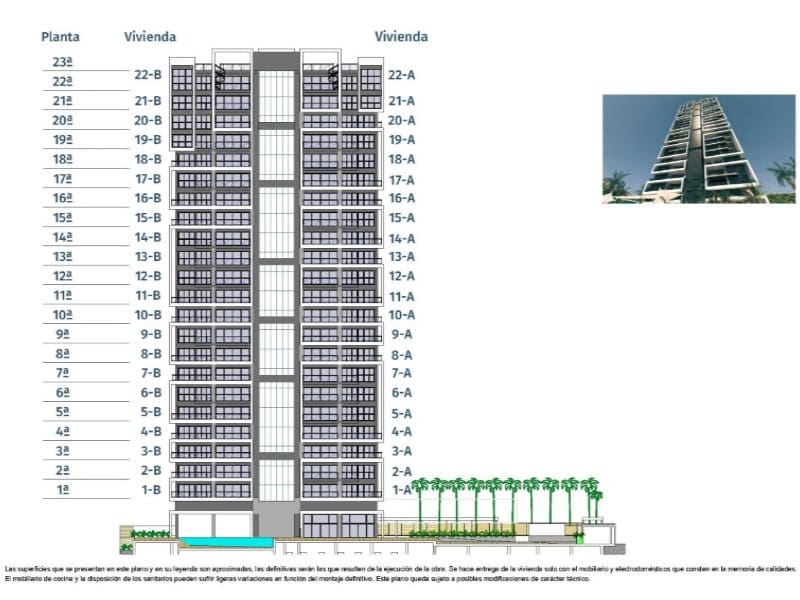 2 soveværelse Lejlighed til salg i Benidorm med swimmingpool garage - € 406.050 (Ref: 10042988)