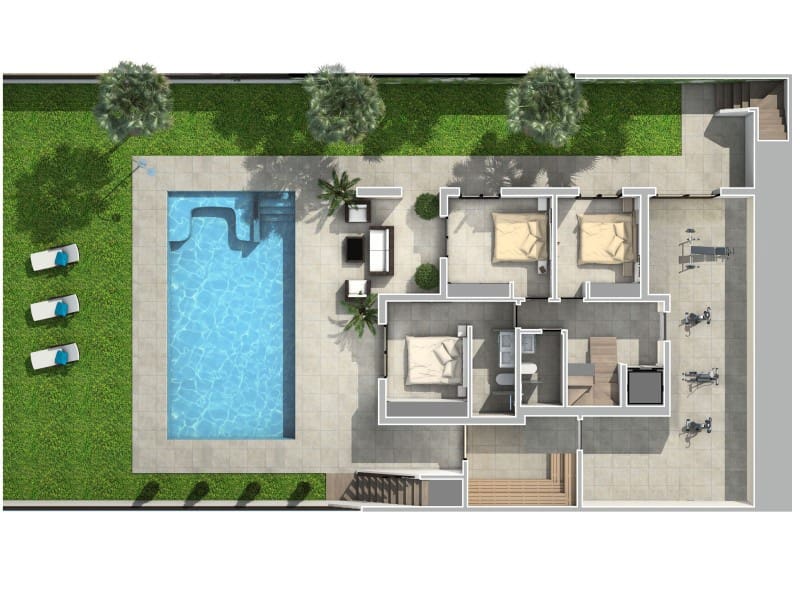 3 Zimmer Villa zu verkaufen in Rojales mit Pool - 852.000 € (Ref: 10075547)
