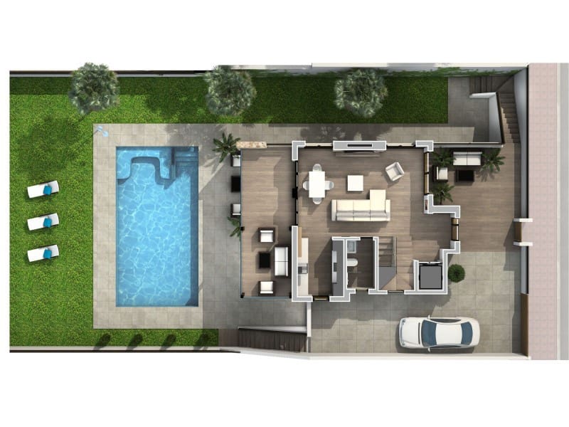 3 Zimmer Villa zu verkaufen in Rojales mit Pool - 852.000 € (Ref: 10075547)