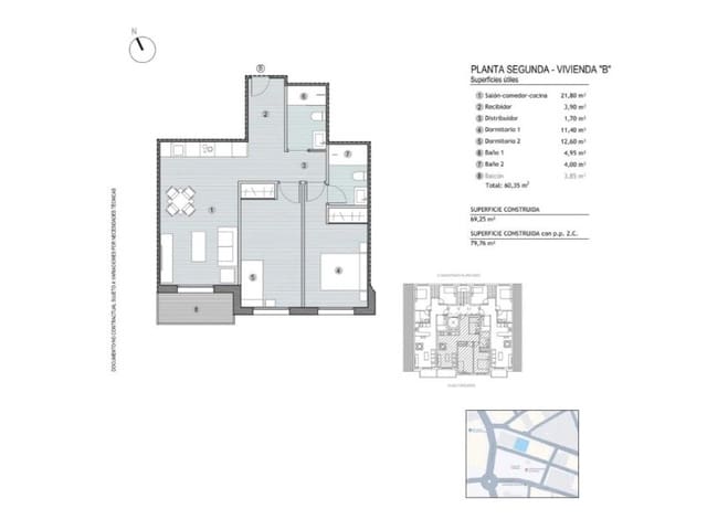 Apartamento de 2 habitaciones en Pescadores, Mazarrón en venta - 235.000 € (Ref: 10098277)