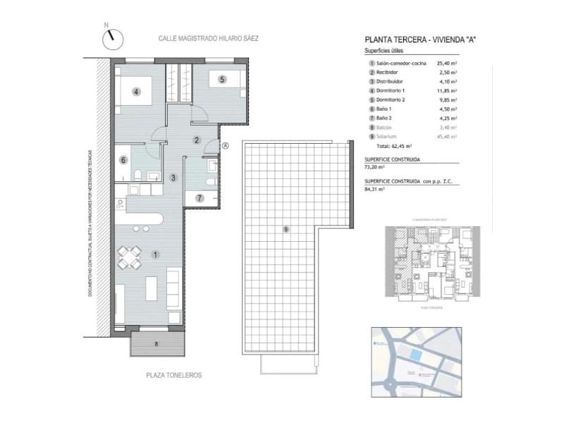 Apartamento de 2 habitaciones en Puerto de Mazarron en venta - 235.000 € (Ref: 10098277)