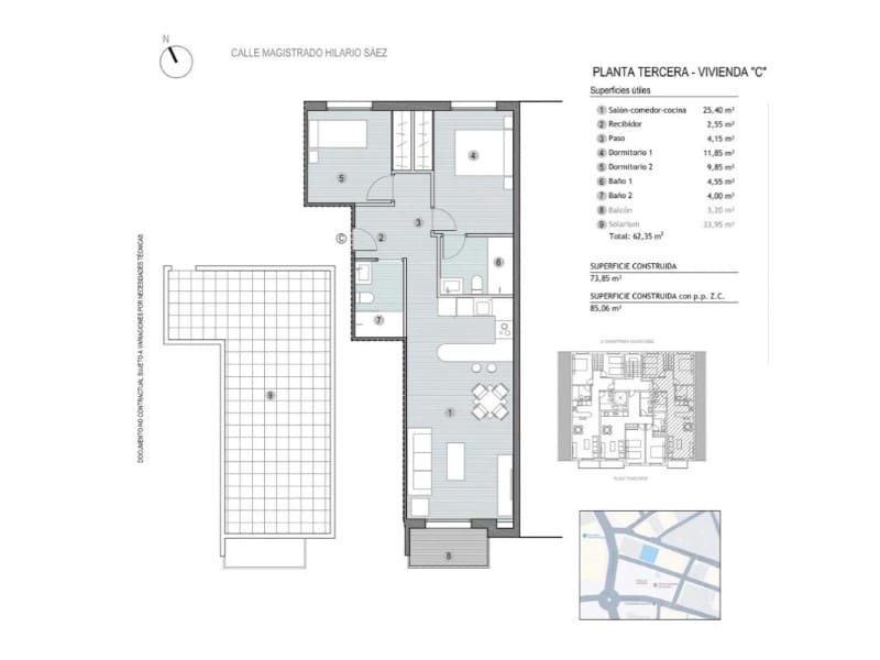 Apartamento de 2 habitaciones en Puerto de Mazarron en venta - 235.000 € (Ref: 10098277)