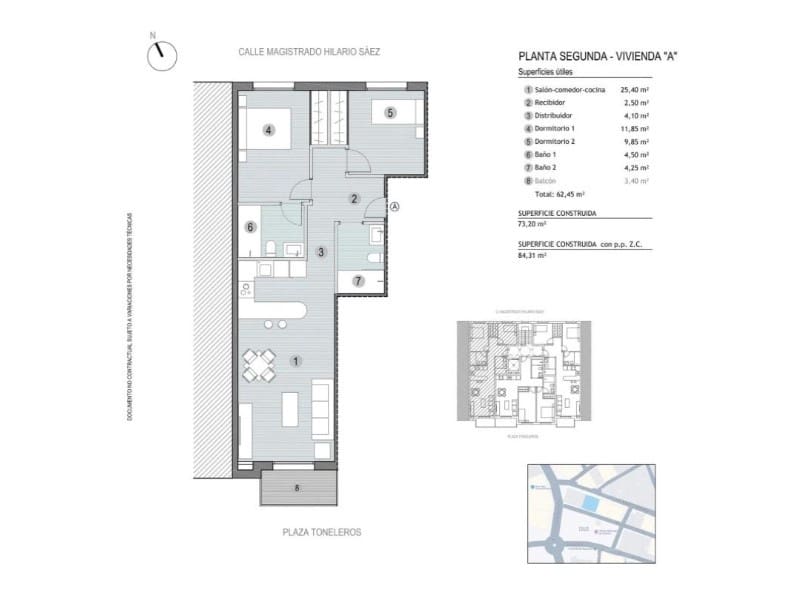 Apartamento de 2 habitaciones en Puerto de Mazarron en venta - 235.000 € (Ref: 10098277)