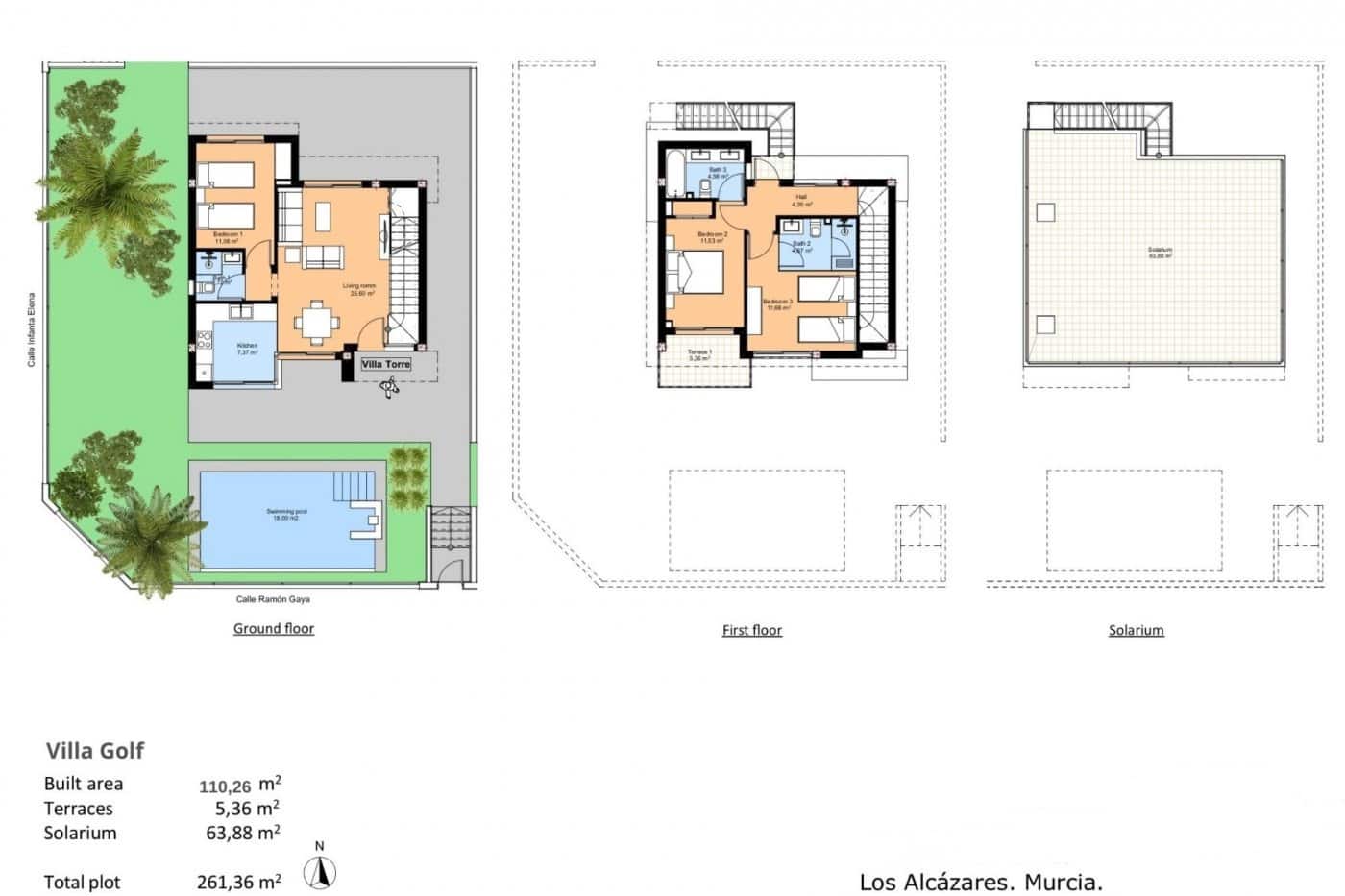Chalet de 3 habitaciones en Los Alcázares en venta con piscina garaje - 375.000 € (Ref: 6867411)