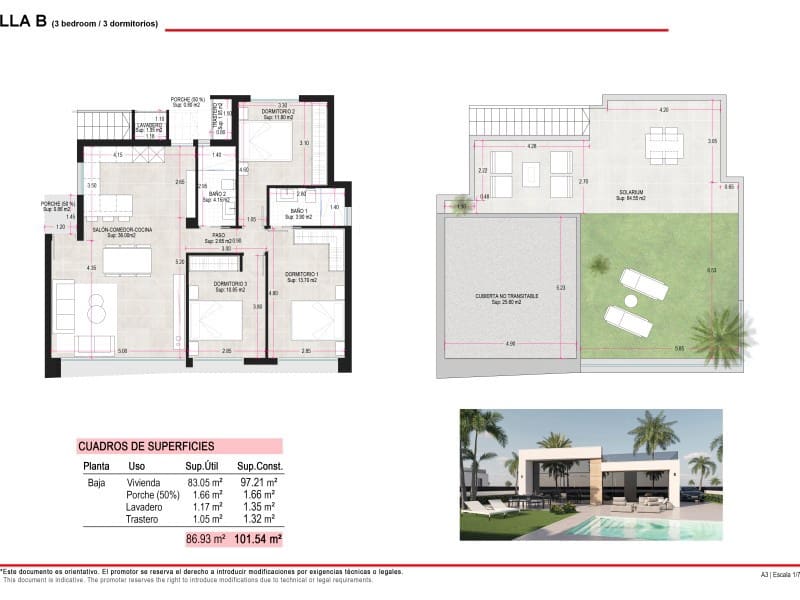 Chalet de 3 habitaciones en Alhama de Murcia en venta con piscina - 345.000 € (Ref: 9825160)