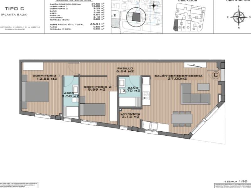 3 soverom Leilighet til salgs i Algorfa med svømmebasseng - € 208 266 (Ref: 9825170)