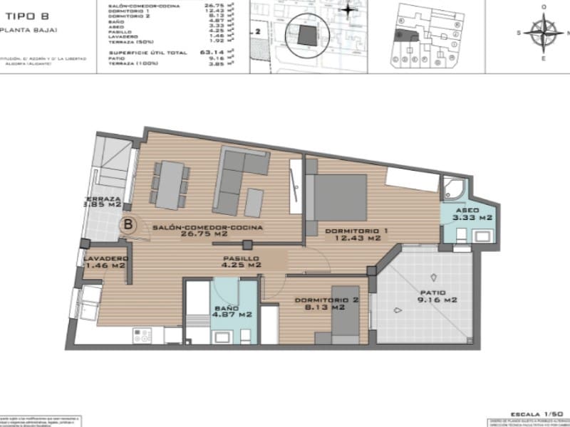 3 soverom Leilighet til salgs i Algorfa med svømmebasseng - € 208 266 (Ref: 9825170)