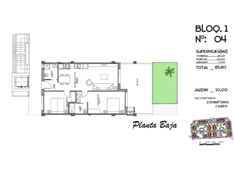2 sypialnia Apartament na sprzedaż w Guardamar del Segura z basenem - 227 000 € (Ref: 9825171)