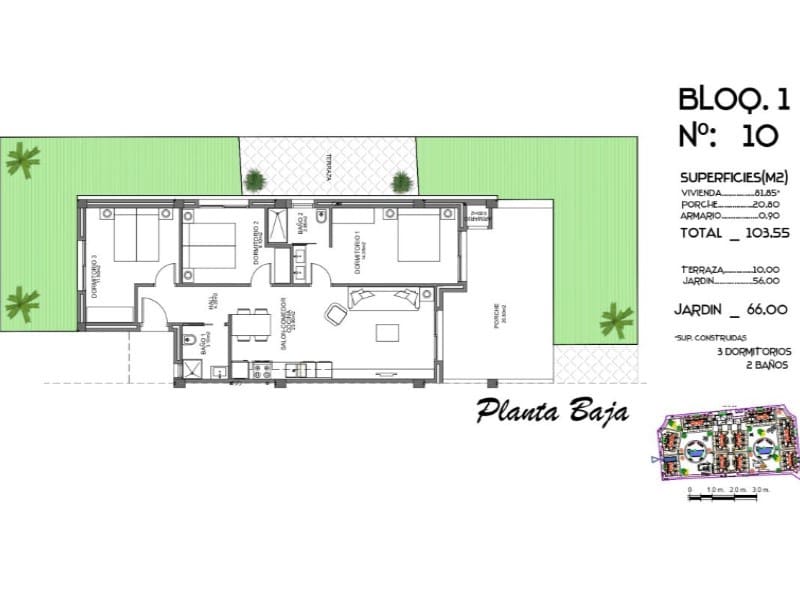 2 sypialnia Apartament na sprzedaż w Guardamar del Segura z basenem - 227 000 € (Ref: 9825171)