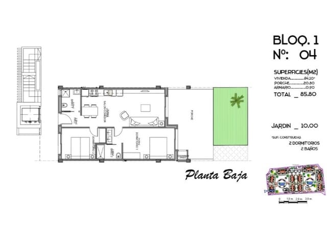 2 sypialnia Apartament na sprzedaż w Guardamar Playa, Guardamar del Segura z basenem - 227 000 € (Ref: 9825171)