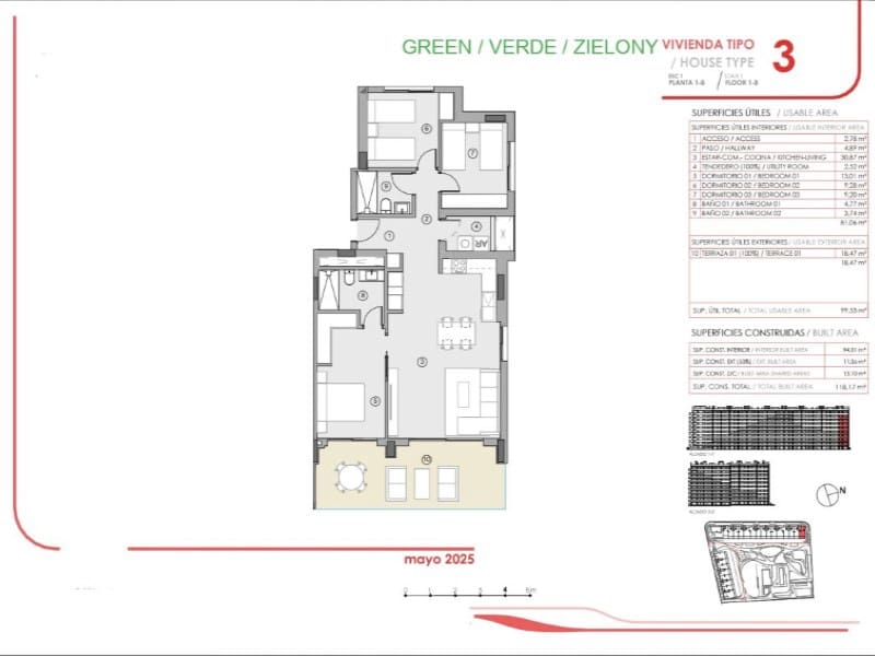 2 makuuhuone Huoneisto myytävänä paikassa Punta Prima mukana uima-altaan - 364 000 € (Ref: 9859972)