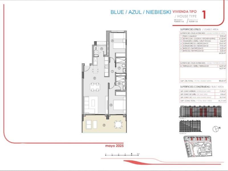 2 makuuhuone Huoneisto myytävänä paikassa Punta Prima mukana uima-altaan - 364 000 € (Ref: 9859972)