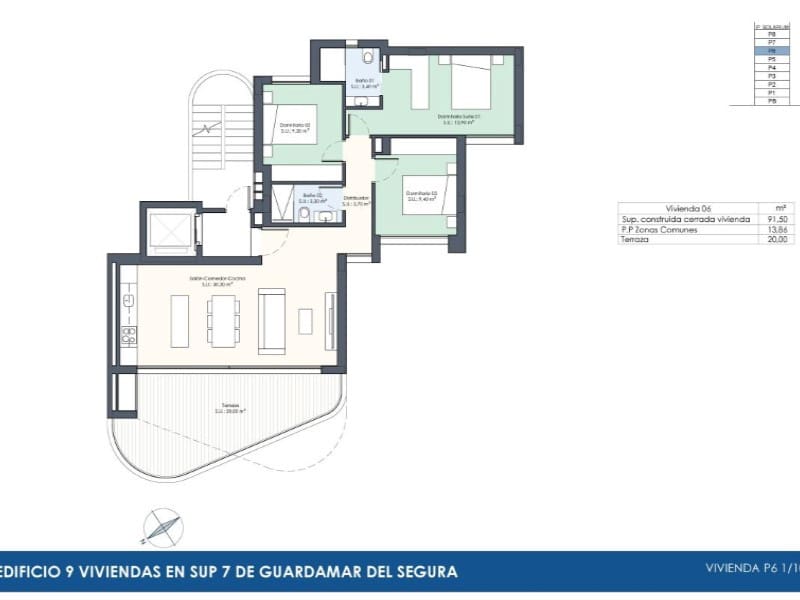 3 soveværelse Lejlighed til salg i Guardamar del Segura med garage - € 750.000 (Ref: 9876274)