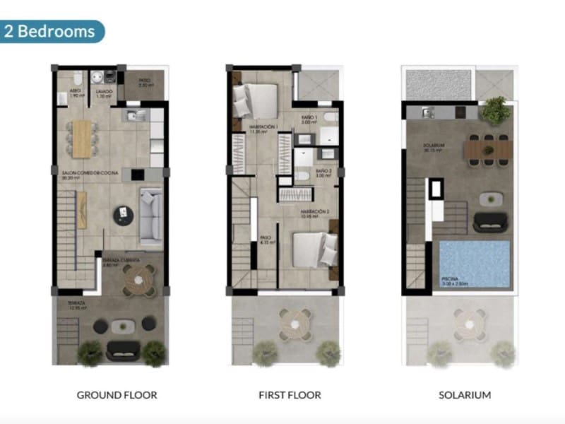 2 slaapkamer Halfvrijstaande villa te koop in Dolores met zwembad - € 269.000 (Ref: 9876316)