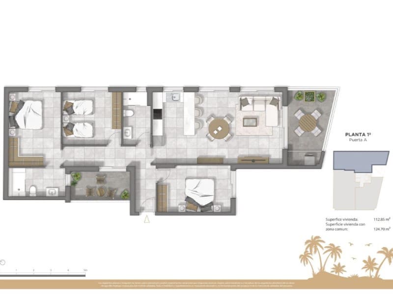 3 soveværelse Lejlighed til salg i Guardamar del Segura med swimmingpool - € 549.500 (Ref: 9878733)
