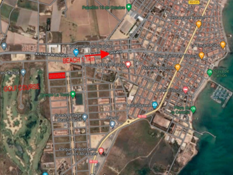 Pareado de 3 habitaciones en Los Alcázares en venta con piscina - 504.300 € (Ref: 9884695)