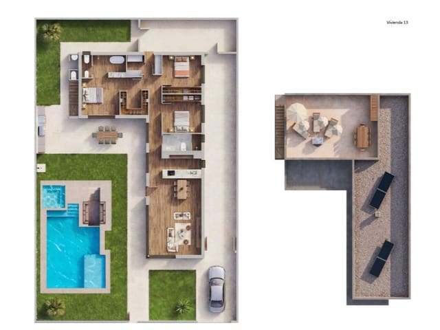3 soveværelse Villa til salg i Sucina, Murcia by med swimmingpool garage - € 595.000 (Ref: 9888020)