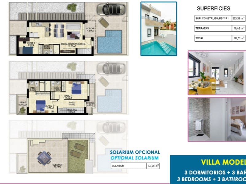 3 quarto Moradia para venda em Torrevieja com piscina - 424 000 € (Ref: 9890318)