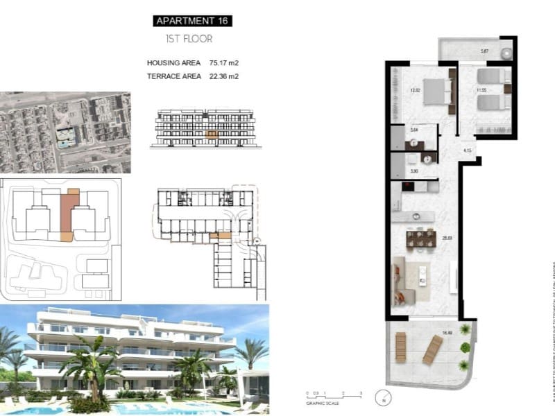 2 quarto Apartamento para venda em Orihuela com piscina - 399 000 € (Ref: 9892252)