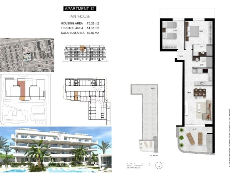 2 quarto Apartamento para venda em Orihuela com piscina - 399 000 € (Ref: 9892252)