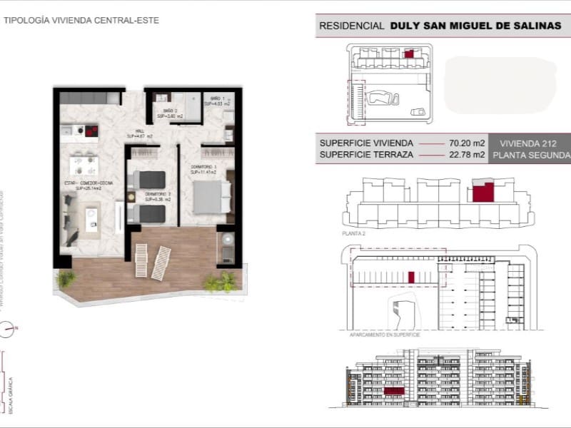 Apartamento de 2 habitaciones en San Miguel de Salinas en venta con piscina - 244.000 € (Ref: 9894411)