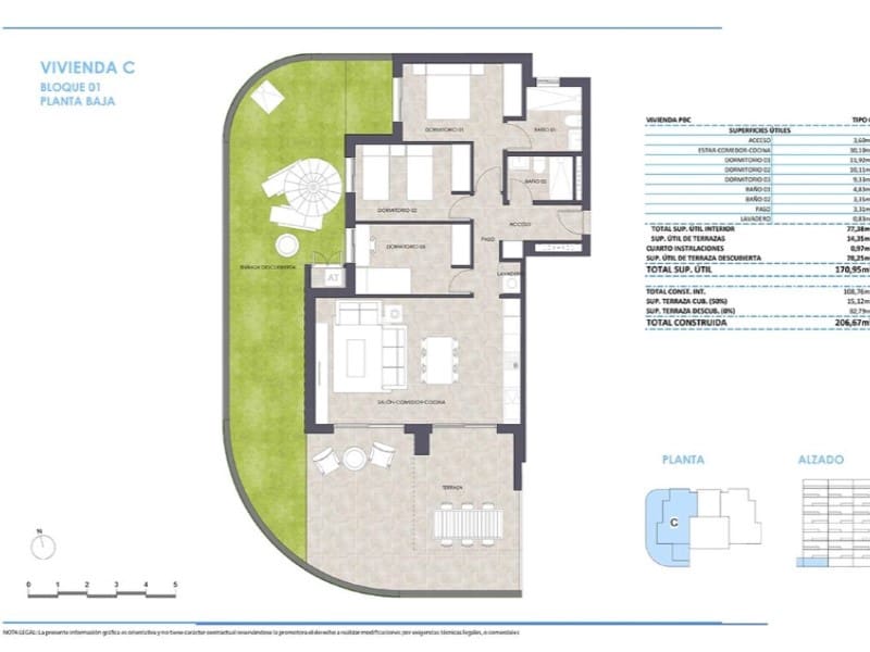 3 soveværelse Lejlighed til salg i Calpe / Calp med swimmingpool - € 450.000 (Ref: 9904546)