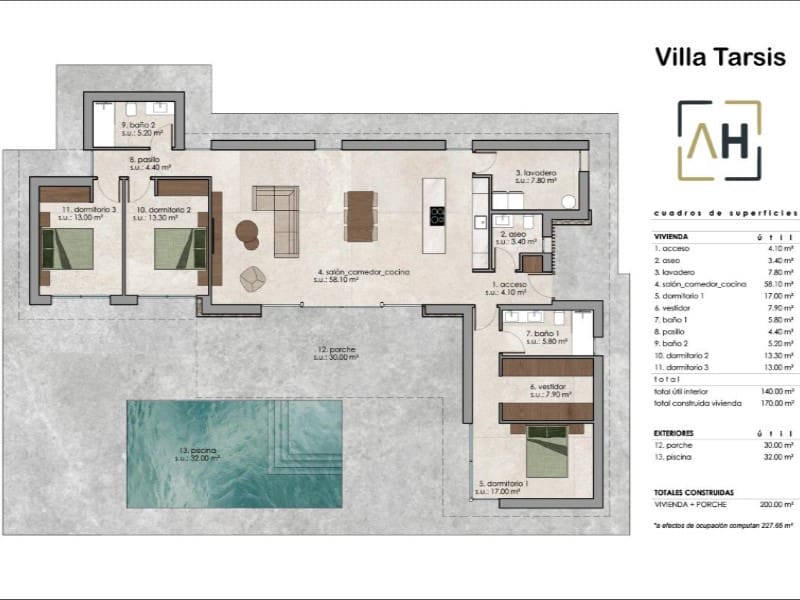 3 sovrum Villa till salu i Hondon de las Nieves med pool - 577 274 € (Ref: 9904598)