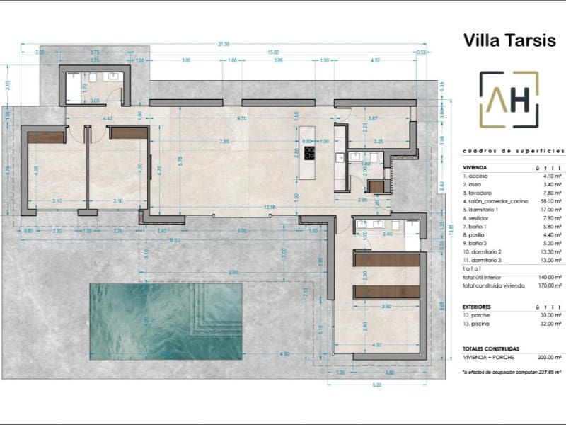 3 sovrum Villa till salu i Hondon de las Nieves med pool - 577 274 € (Ref: 9904598)