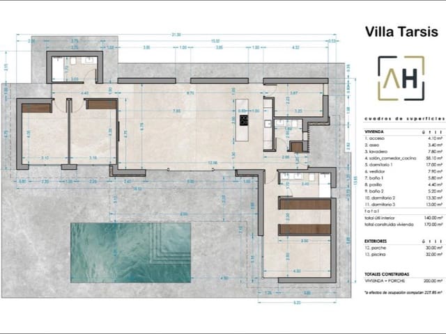 3 sovrum Villa till salu i Hondón de las Nieves med pool - 577 274 € (Ref: 9904598)