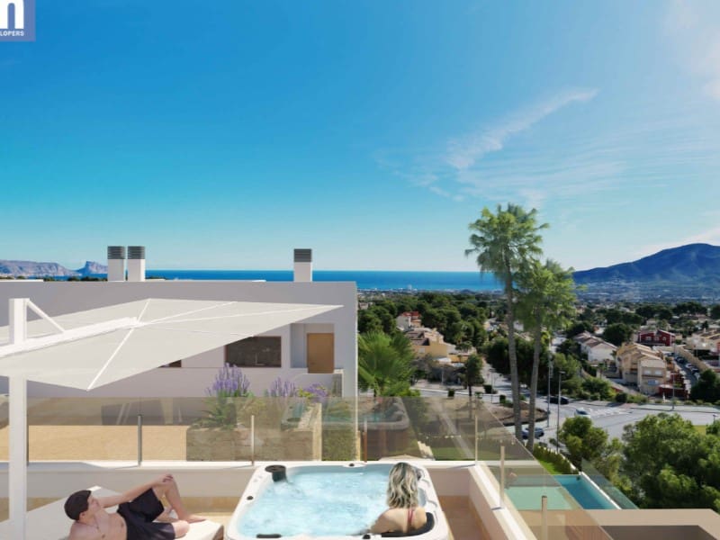 4 soveværelse Semi-Rækkehus til salg i La Nucia med swimmingpool - € 465.000 (Ref: 9904616)