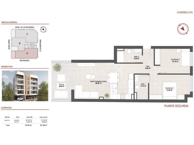 2 bedroom Apartment for sale in Lo Pagan, San Pedro del Pinatar with pool - € 259,900 (Ref: 9907469)