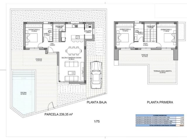 3 makuuhuone Huvila myytävänä paikassa Benijófar mukana uima-altaan - 490 000 € (Ref: 9913092)
