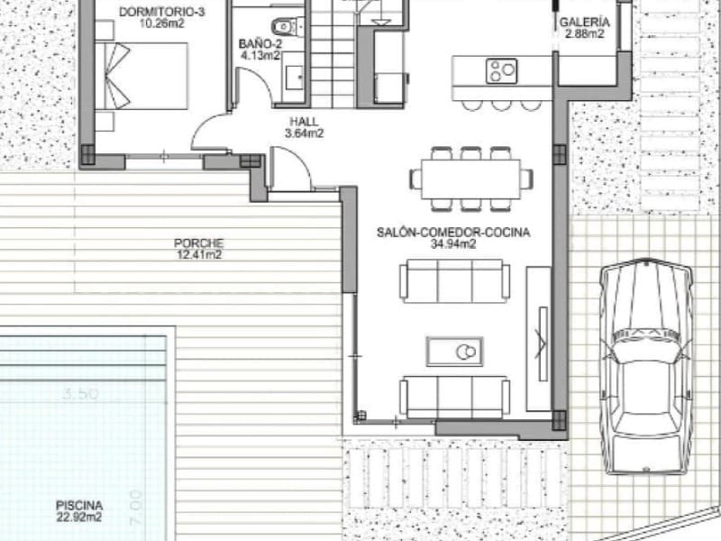 3 makuuhuone Huvila myytävänä paikassa Benijofar mukana uima-altaan - 490 000 € (Ref: 9913092)