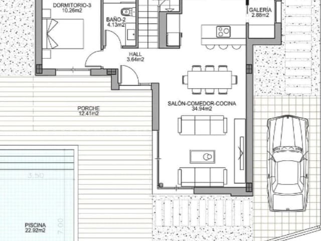 3 makuuhuone Huvila myytävänä paikassa Benijófar mukana uima-altaan - 490 000 € (Ref: 9913092)