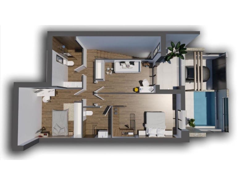 3 makuuhuone Paritalo myytävänä paikassa Dolores mukana uima-altaan - 420 000 € (Ref: 9913099)