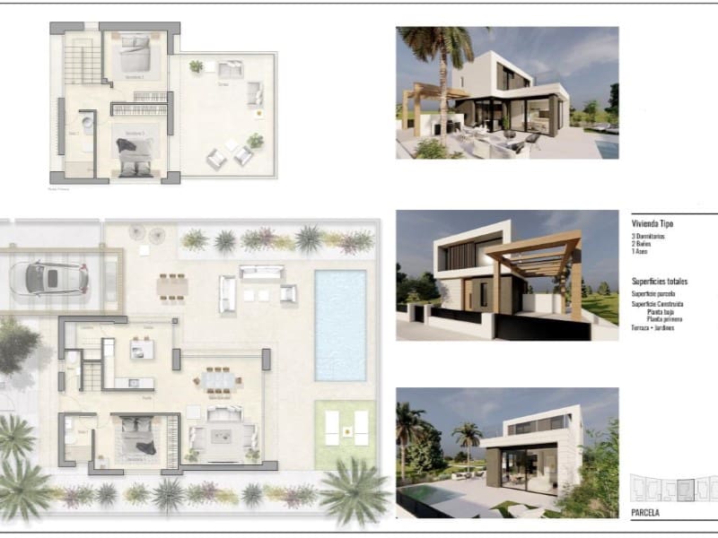 3 makuuhuone Huvila myytävänä paikassa Pinar de Campoverde mukana uima-altaan - 594 000 € (Ref: 9915732)