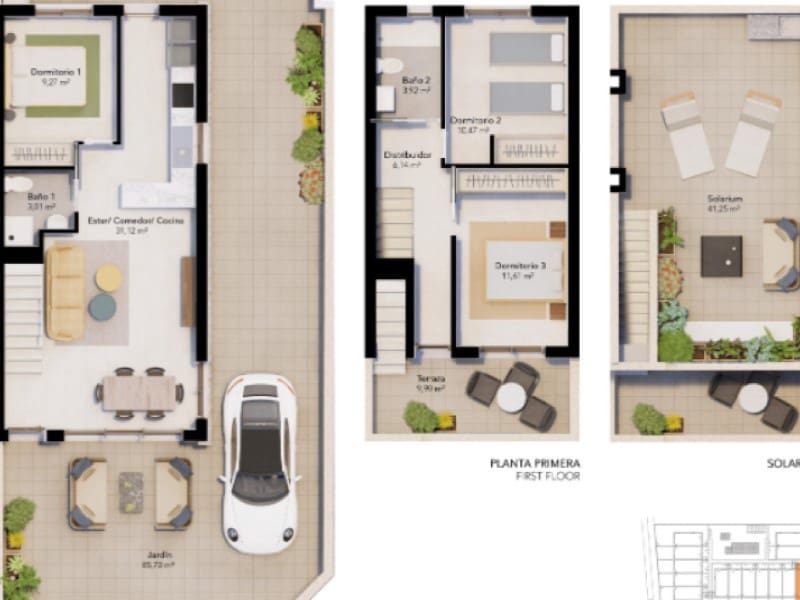 Pareado de 3 habitaciones en Pilar de la Horadada en venta con piscina - 354.900 € (Ref: 9915734)