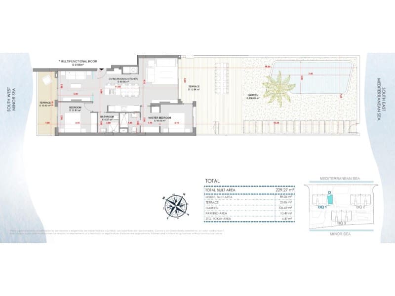 2 makuuhuone Huoneisto myytävänä paikassa La Manga del Mar Menor mukana uima-altaan - 890 000 € (Ref: 9922179)