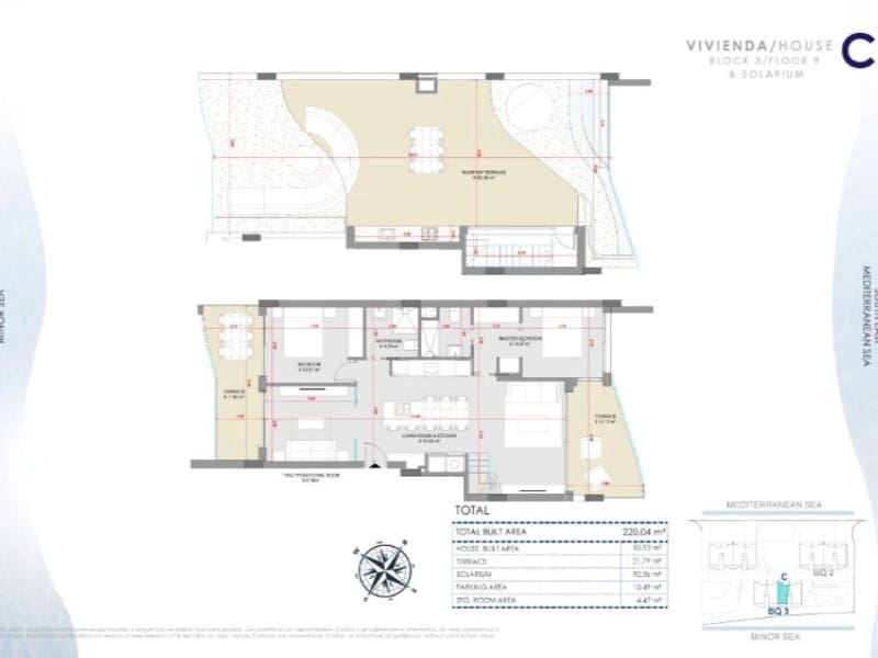 2 makuuhuone Huoneisto myytävänä paikassa La Manga del Mar Menor mukana uima-altaan - 890 000 € (Ref: 9922179)